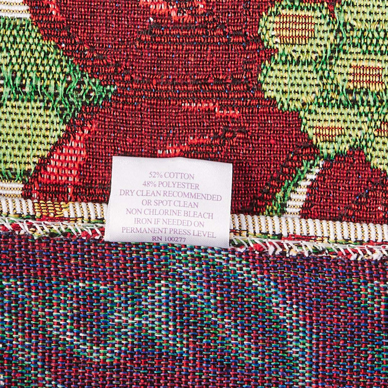 Floral Cotton Blend Christmas Table Runner