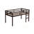 Twin Loft Bed with Ladder and Strengthened Slats-1744399588