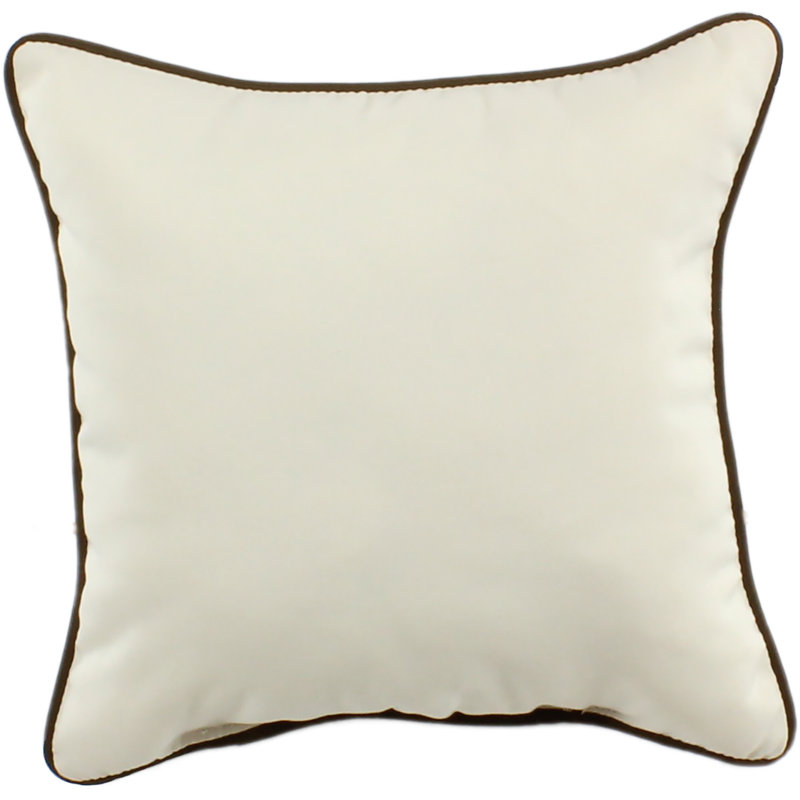 Housse de coussin carrée extérieure/insert, Beige