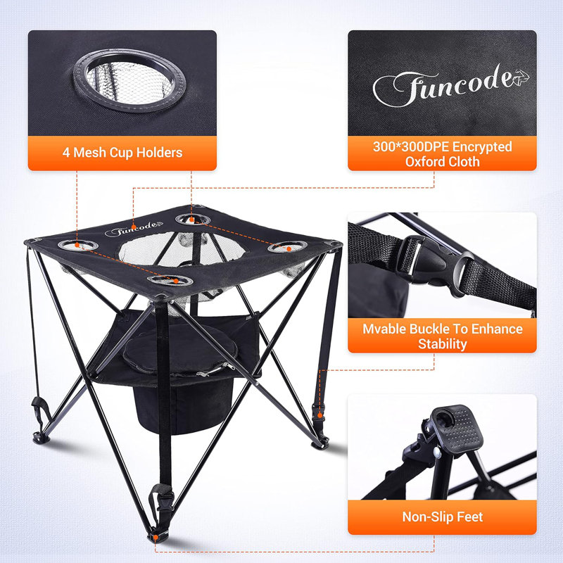 Square Metal Outdoor Folding Picnic Table