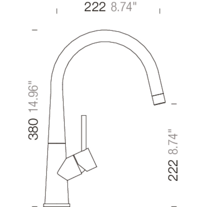 Conos High Pressure Single Lever Monobloc Tap