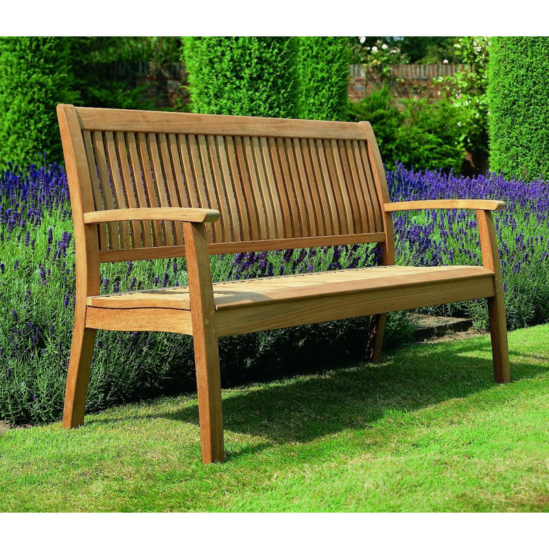 Monaco Outdoor Teak Bench, 36" H x 57" W x 25" D