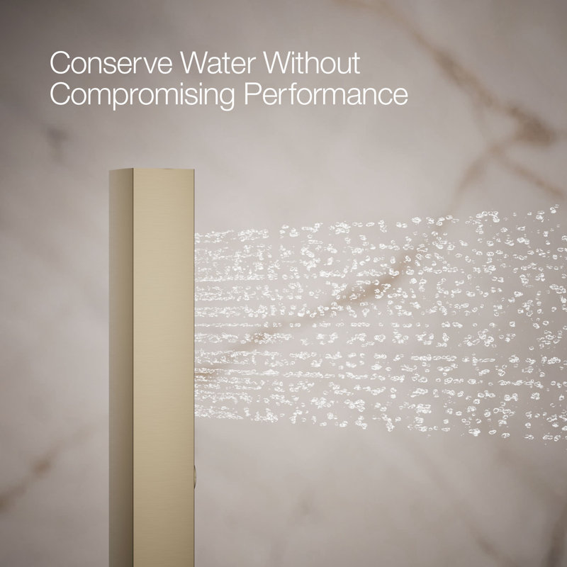 Shift + Square Two-Function Handshower, Multi-Function Handheld Shower Head, 2.5 GPM, Vibrant Brushed Bronze