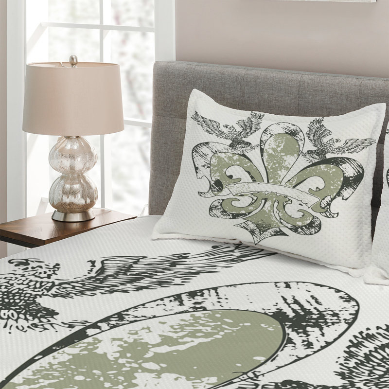 Eclectic Polyester Coverlet, King Bedspread + 2 Shams