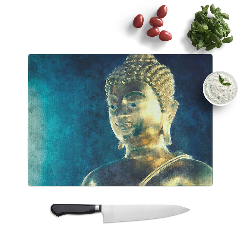 Buddha Statue Vol.6 Painting Chopping Board, 0.4cm H x 20cm W x 28.5cm L