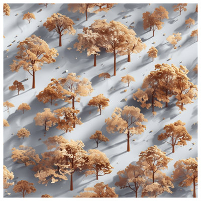 Bronze Trees Landscape Quilted Bedspread All Sizes