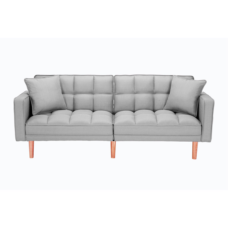 Lamarian Upholstered 75.01'' Sofa, Light Gray Fabric