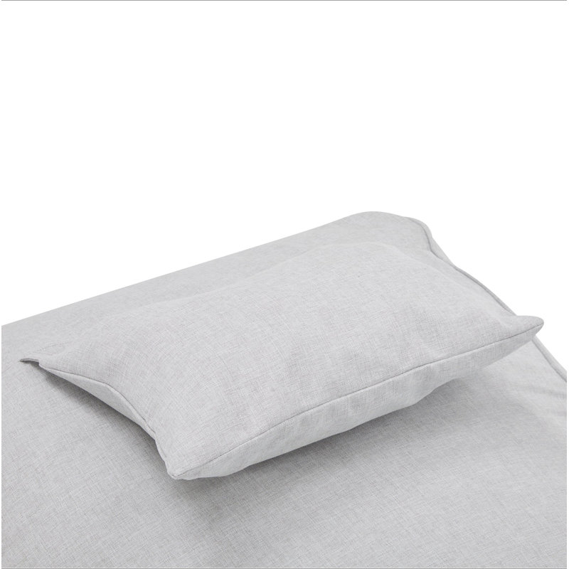 Fauteuil à billes d'extérieur Lemoore, gris clair, ensemble de 1, Coton gris pâle