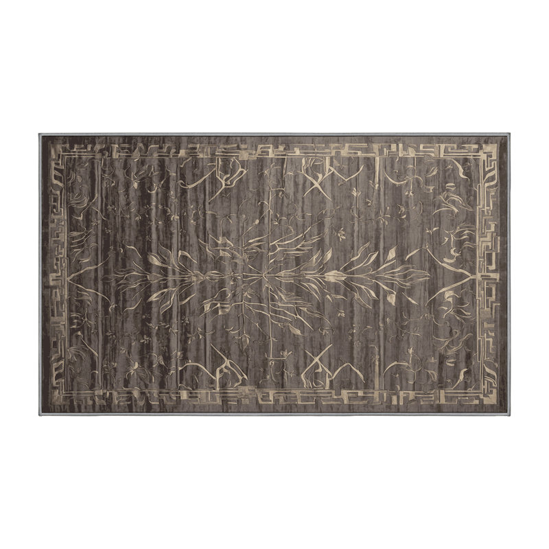 Machine Washable Gray Area Rug, Runner 2' x 5'