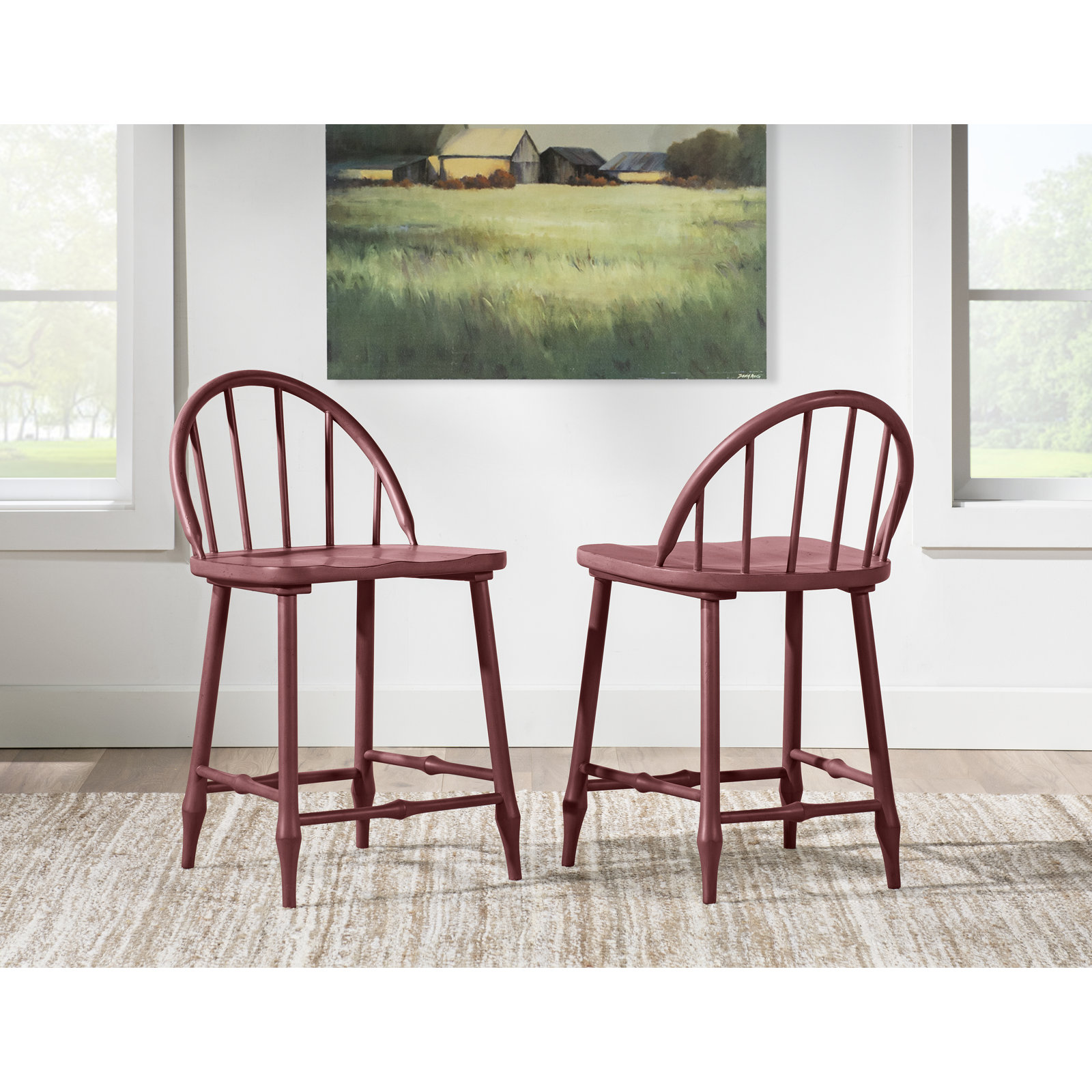 Country Living 24" Bar Stool, Red