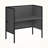 Pascha Gray Finish Cubicle Office Desk With Silver Metal Desk, 46.16'' H X 47.62'' W X 23.31'' D-1593090913