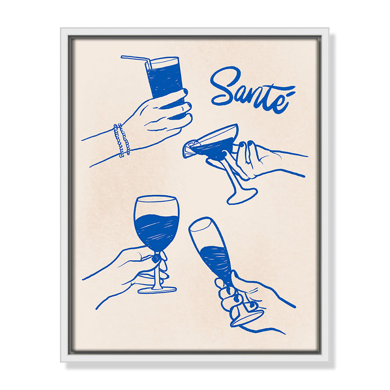 «Sante Print» par Kimberly Allen, L 12,5 po x H 15,5 po, Flotteur blanc