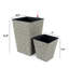 Duo de pots de fleurs intelligents à arrosage automatique - Gris intérieur et extérieur-131419136