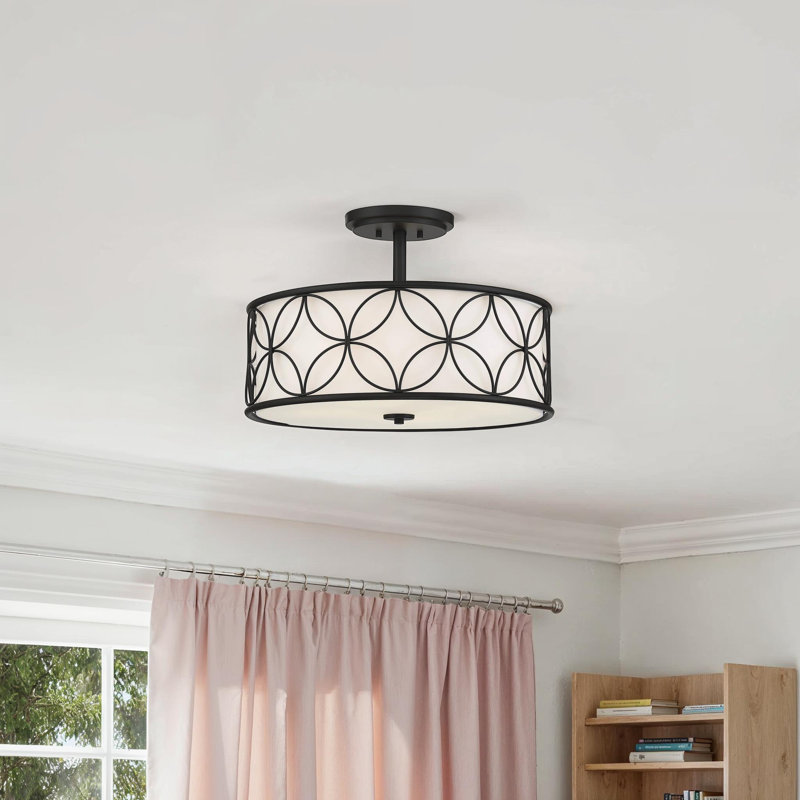 Plafonnier 4 lumières Savoy House Reid en noir mat, Noir