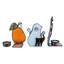 Ensemble de 3 votives d'Halloween en verre