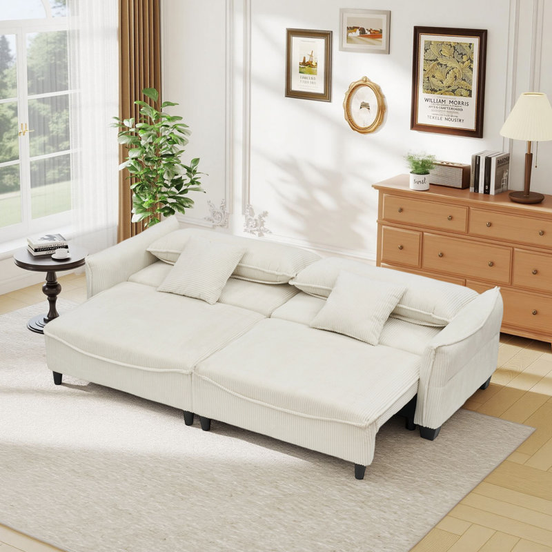 Multifunctional Sofa Bed With Convertible Recliner And Storage. Modern Fold-Out Sofa Ideal For Compact Living Rooms And Guest Accommodations.