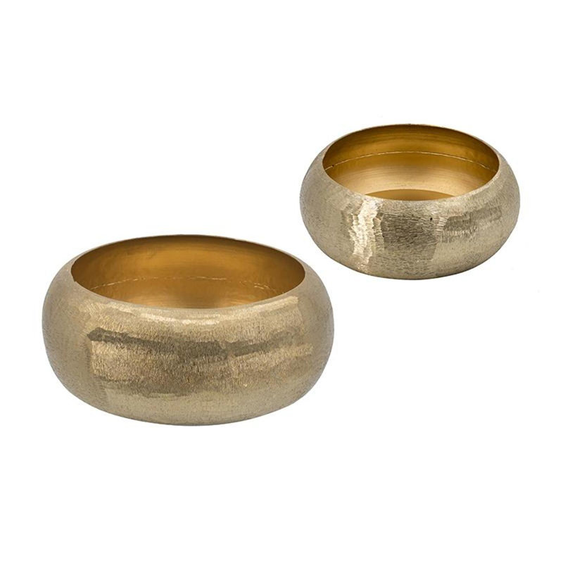 Ensemble de deux bols martelés en aluminium