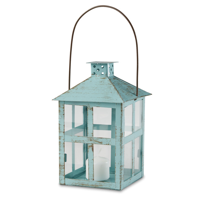 Tabletop Lantern, 2.5" W x 2.5" D x 6.7" H, White