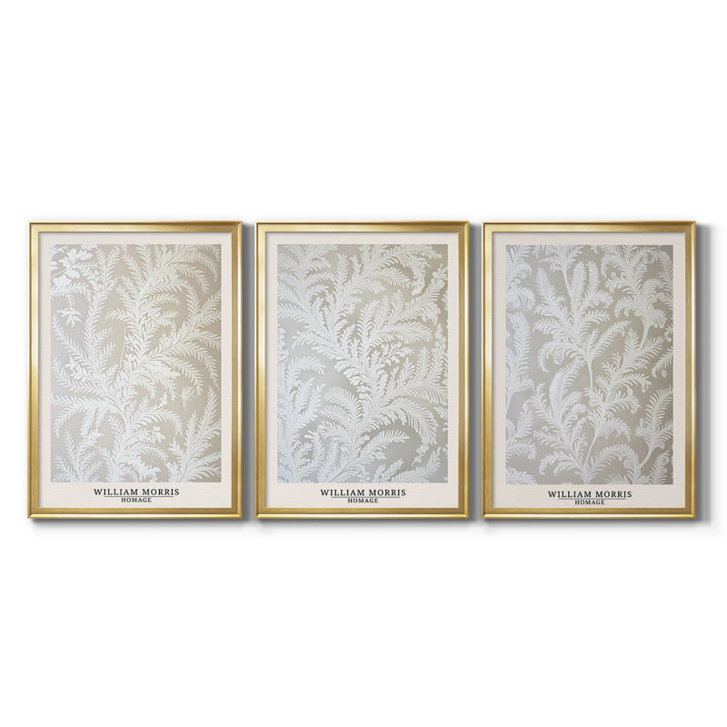 Série sur toile encadrée personnalisée - 3 pièces, 30" H x 63" W, Gold