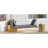 Topmax Patio Wooden Swing Chair, Hanging Porch Swing Bench With Cushion&Pillows, 10.8Ft Hemp Ropes For Garden,Backyard, Lawn,Natural-1816375057