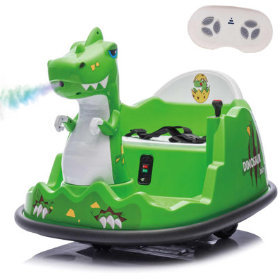 Voiture autos tamponnante pour enfants Alex 12V, jouets gonflables avec télécommande, voiture électrique à 360 degrés pour enfants, musique, aérosol, lumières DEL, 2 ans et plus, vert