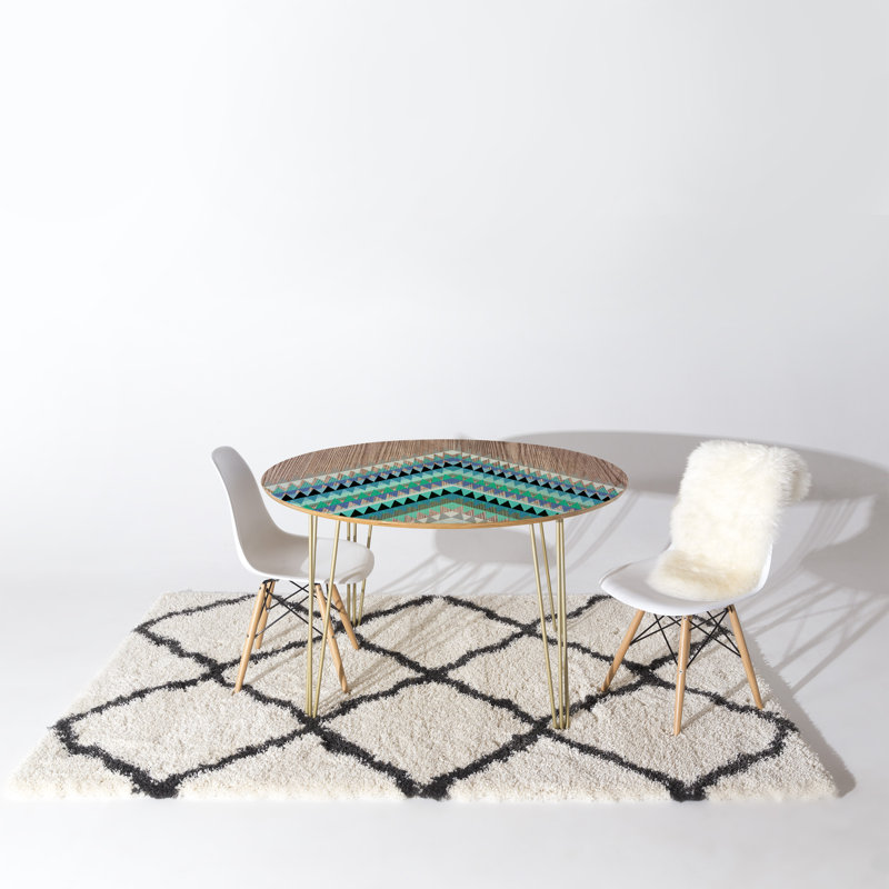 Round Metal Base Dining Table