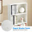 Bibliothèque ouverte à 3 niveaux et bibliothèques, bibliothèque de ferme avec tablettes de rangement, bibliothèque en bois pour le salon, le bureau personnel, la chambre à coucher, blanc-396415758-396415755