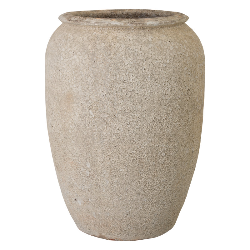 38 in. Round Reef Ceramic Jar