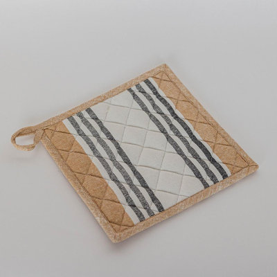 Striped Printed Cotton Pot Holder