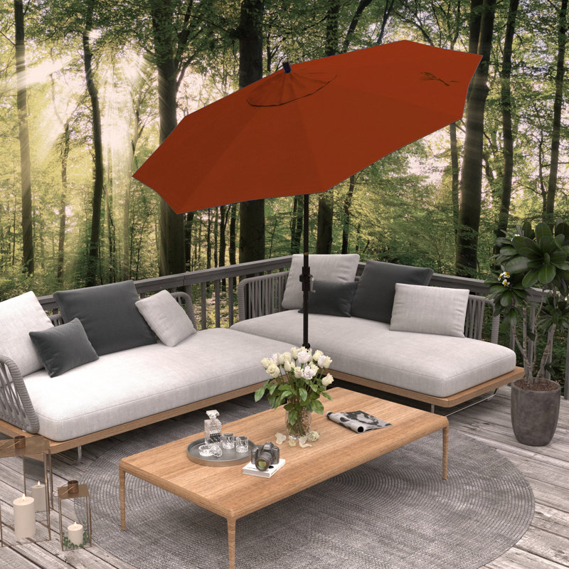 Parasol de marché 9 pi Ravensworth, Toile Toile Sunbrella® au henné