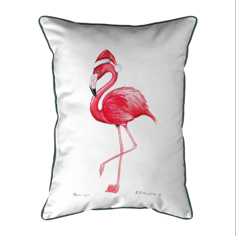 Housse de coussin rectangulaire d'extérieur Flamingo, 11 po x 14 po