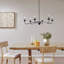 Luminaire suspendu en acier 6 lumières Azareth
