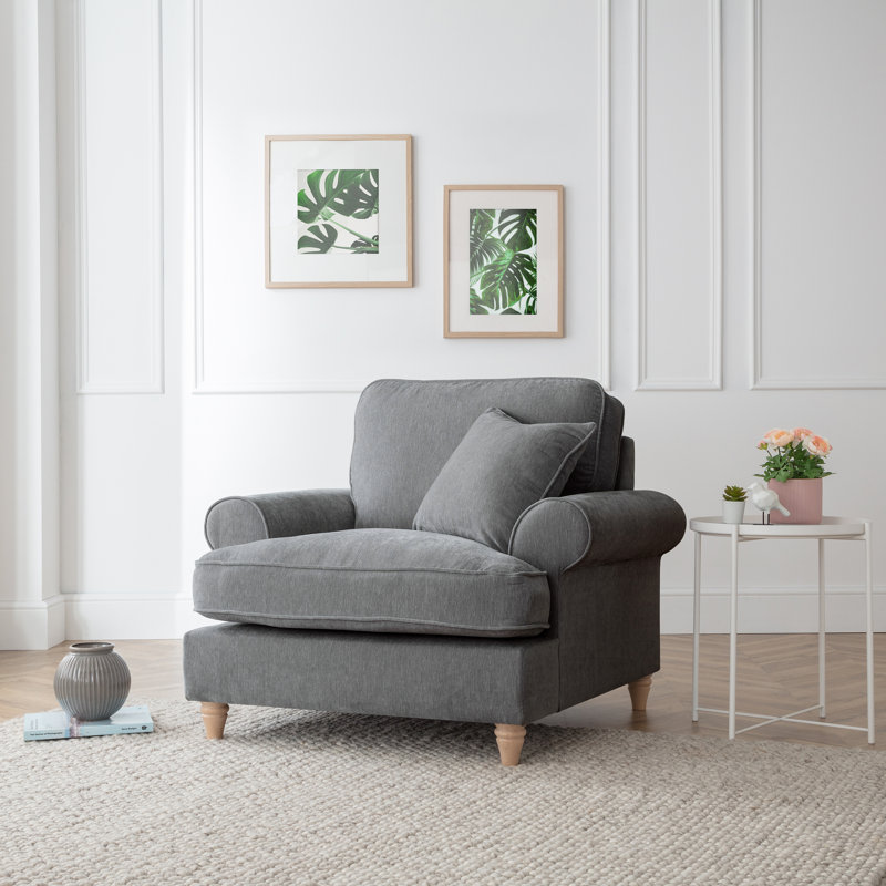 Longfellow Upholstered Armchair, Charcoal