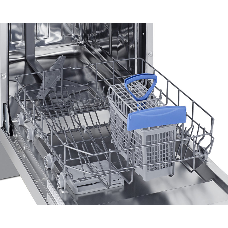 Summit Appliance 47 Decibel ENERGY STAR Certified Built-In Dishwasher with Adjustable Rack Stainless Steel