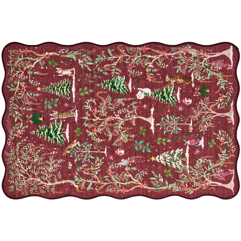 Rectangle Animal Print Washable Area Rug, 60*100cm