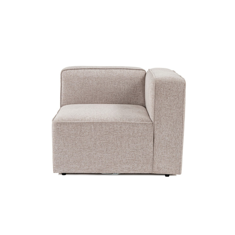 Canapé confortable 1 place, couleur moka, 35,4 po x 27,2 po x 35,4 po | Structure en hêtre et sapin avec carton gris, tissu à texture douce, coussin en mousse à densité de 30 po | Conception élégante avec système de ressorts, parfait pour le salon et le bureau