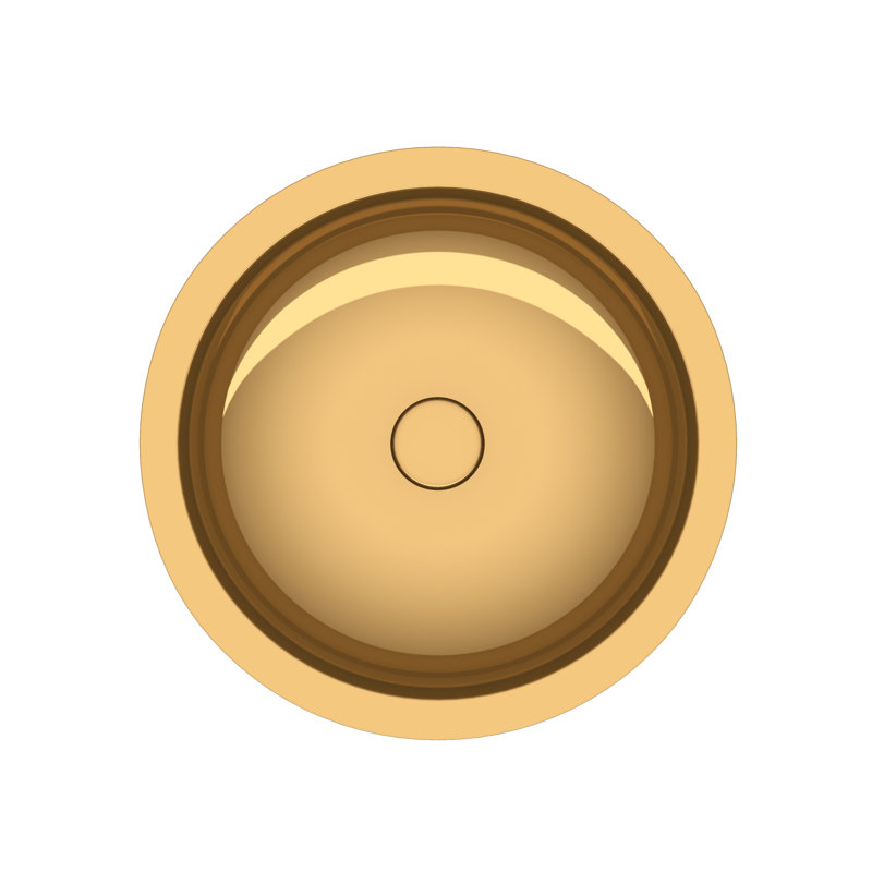 ANZZI Balor 16'' Polished Brass Metal Circular Bathroom Sink