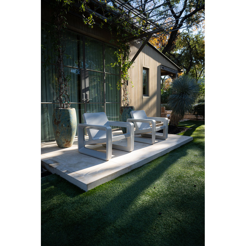 Deck Outdoor Lounge Chair, Concrete Gray