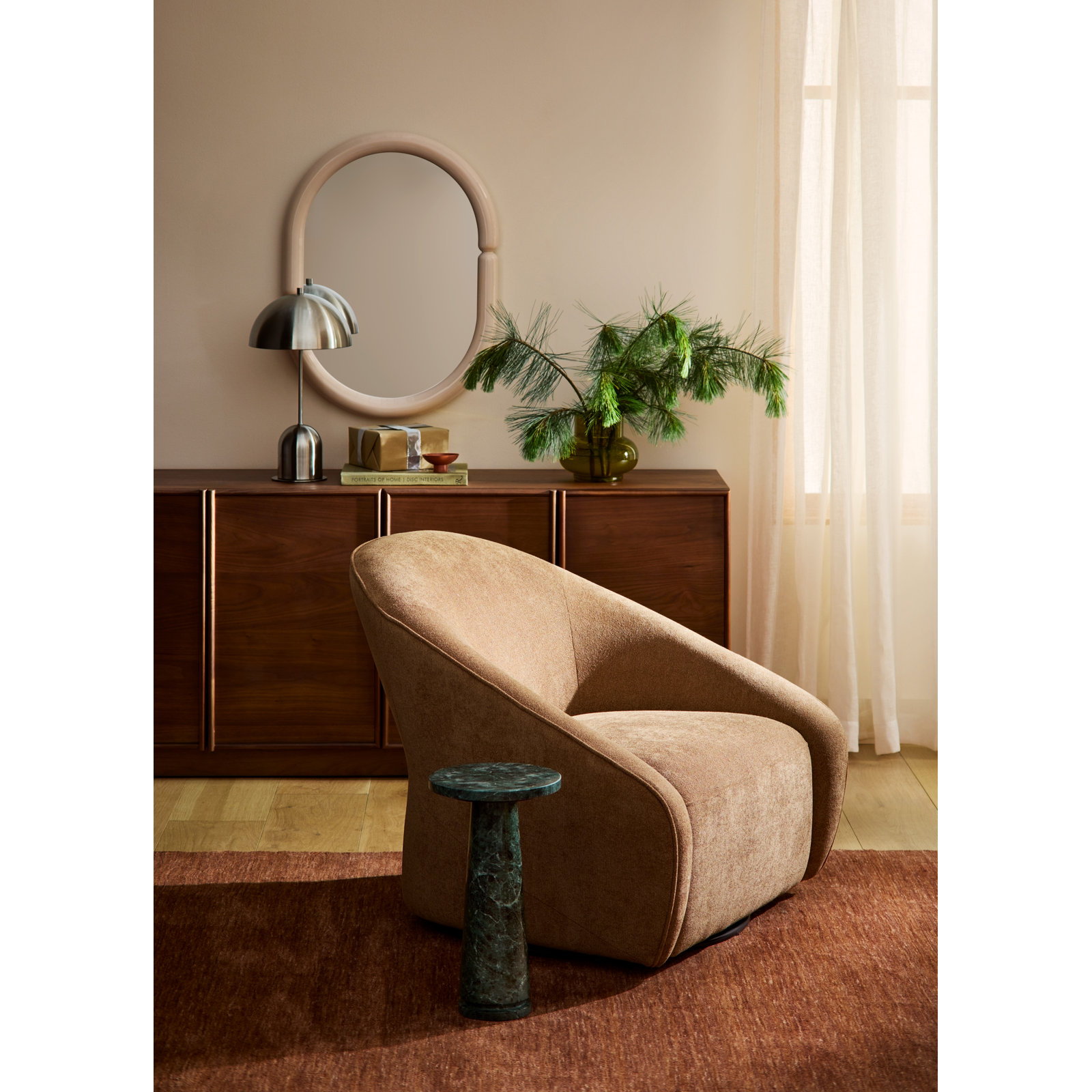Althena Handmade Wool Copper Rug, Rectangle 5' x 8'