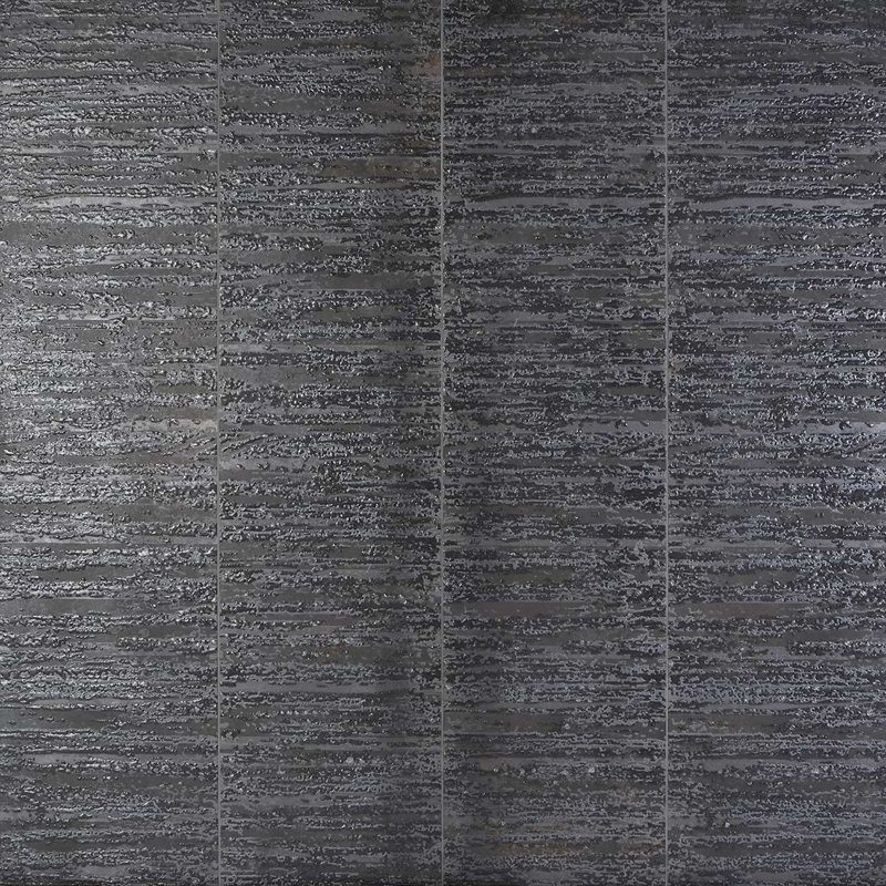 Twilight 12X48 Metal Look Porcelain Tile, Deco Dark