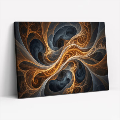 Art mural sur toile Gallery Wrap pour le salon, la chambre à coucher, le bureau ou le vestibule - décoration murale décorative avec fractale tourbillonnante
