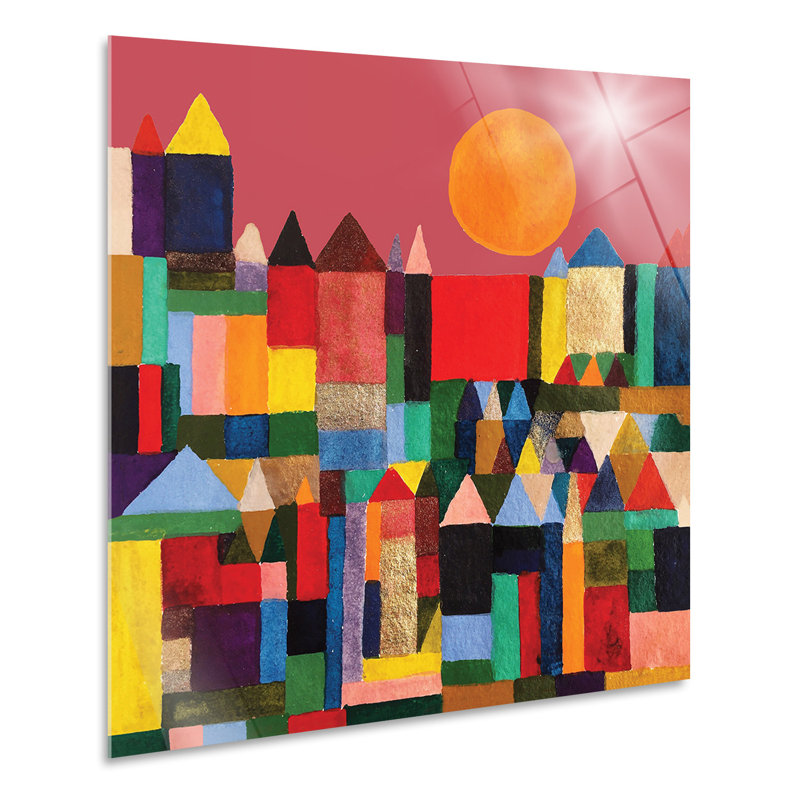 Urban Landscape by Paul Klee - No Frame Painting, Plastic/Acrylic, 70cm H x 70cm W