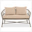 GO Bohemia-Inspired 4-Person Outdoor Seating Group With Removable Cushions, Conversation Patio Set With Wood Tabletop, Beige