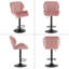 Walla Swivel Upholstered Adjustable Height Counter Stool with Metal Frame-437344239