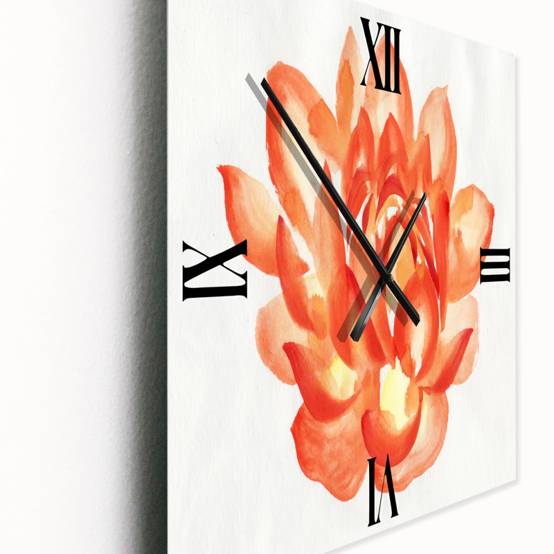 Détail d'une horloge murale Lotus, Moyen