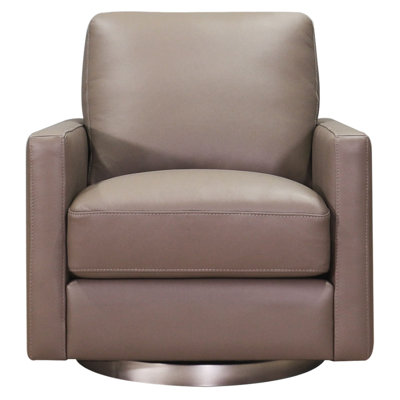 Fauteuil pivotant en cuir Tal