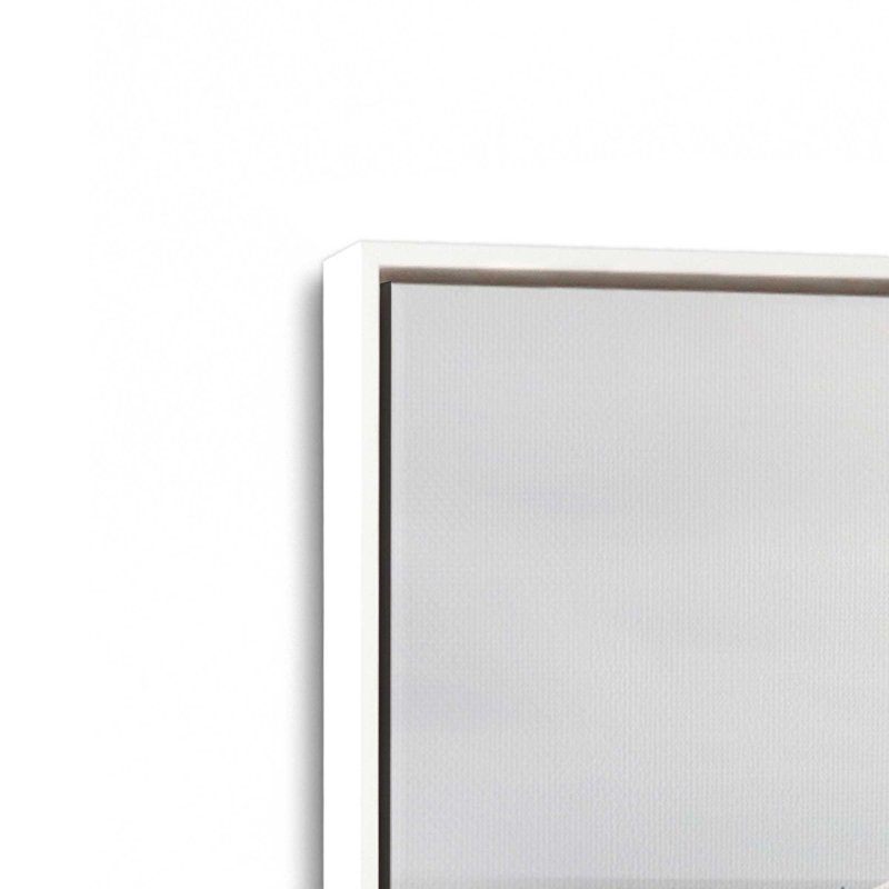 Cabines de plage rayées, H 20,75 po x l 30,75 po, Blanc opaque, Impression encadrée sans passe-partout