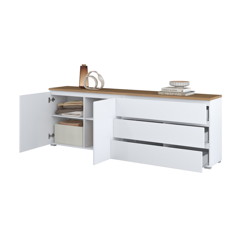 Tanelle 200cm W 3 - Drawer Chest of Drawers
