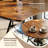 Industrial Round Dining Table with Cross Legs for 4 People, Fixed Kitchen Table with Mesh Storage Shelf, Small Space Round Dining Table-1665879682-1665879683