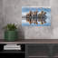Wild Horses Running Water Contemporary Horse Nature Ocean Wall Art Print 1 Piece Wrapped Canvas Wall Art-512141468